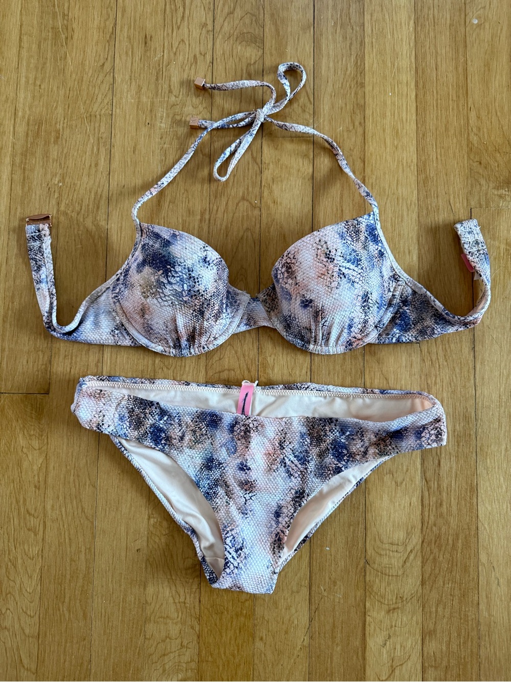 Victoria's Secret Snake-Print Padded Bikini Set